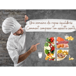 Composition d'une assiette équilibrée + 1 semaine de menu